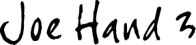 Joe Hand 3 Font