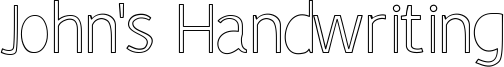 John's Handwriting Font