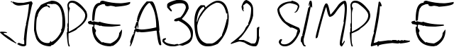 Jopea302 Simple Font