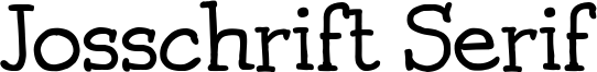 Josschrift Serif Font