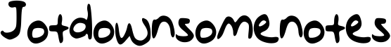 Jotdownsomenotes Font