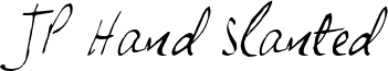 JP Hand Slanted Font