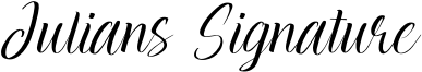 Julians Signature Font