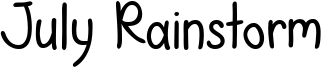 July Rainstorm Font