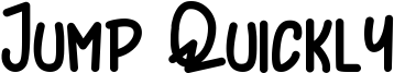 Jump Quickly Font