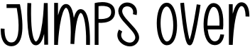 Jumps Over Font