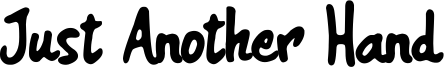 Just Another Hand Font