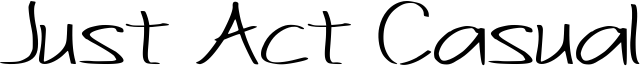 Just Act Casual Font