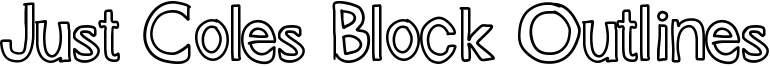 Just Coles Block Outlines Font
