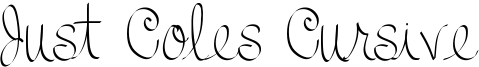Just Coles Cursive Font
