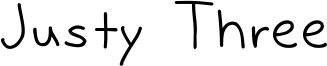 Justy Three Font