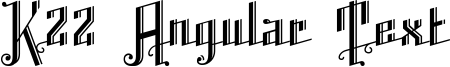 K22 Angular Text Font