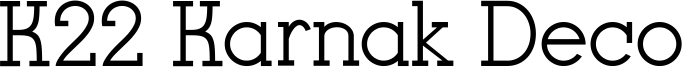 K22 Karnak Deco Font