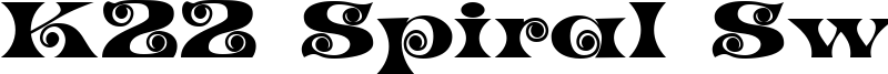 K22 Spiral Swash Font