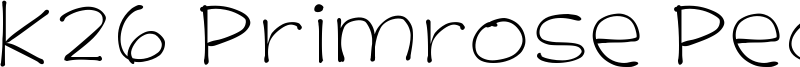 K26 Primrose Peach Font
