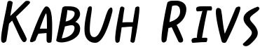 Kabuh Rivs Font
