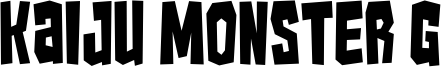 Kaiju Monster G Font