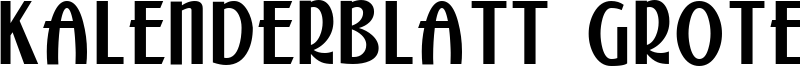 Kalenderblatt Grotesk Font