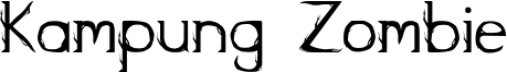Kampung Zombie Font