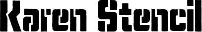 Karen Stencil Font
