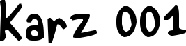Karz 001 Font