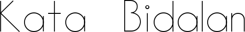 Kata Bidalan Font