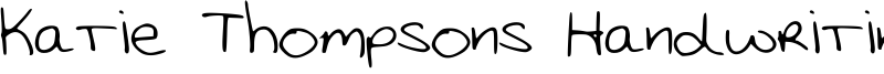 Katie Thompsons Handwriting Font