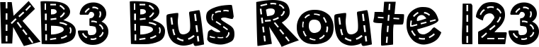 KB3 Bus Route 123 Font