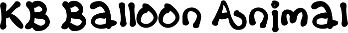 KB Balloon Animal Font