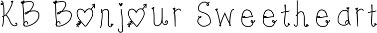 KB Bonjour Sweetheart Font