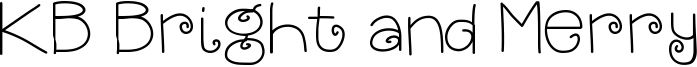 KB Bright and Merry Font