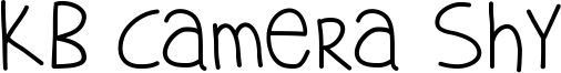 KB Camera Shy Font