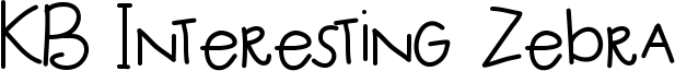 KB Interesting Zebra Font