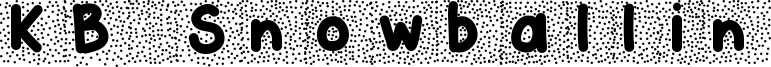 KB Snowballin Font