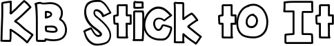 KB Stick to It Font