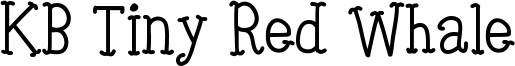 KB Tiny Red Whale Font