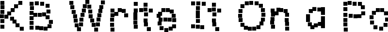 KB Write It On a Post It Font
