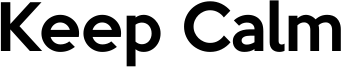 Keep Calm Font