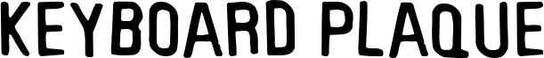 Keyboard Plaque Font