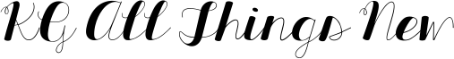 KG All Things New Font