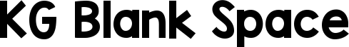 KG Blank Space Font