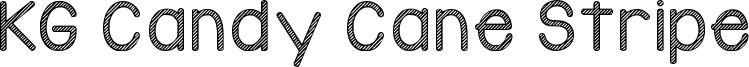 KG Candy Cane Stripe Font