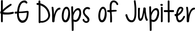 KG Drops of Jupiter Font