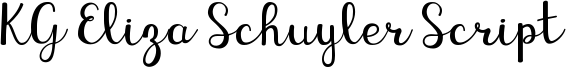 KG Eliza Schuyler Script Font