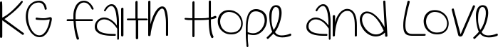 KG Faith Hope and Love Font