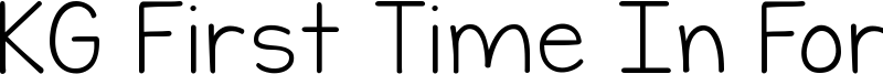 KG First Time In Forever Font