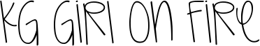 KG Girl On Fire Font