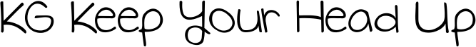 KG Keep Your Head Up Font