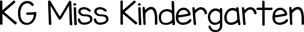 KG Miss Kindergarten Font