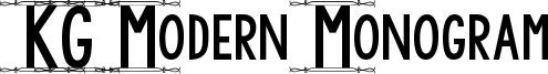 KG Modern Monogram Font
